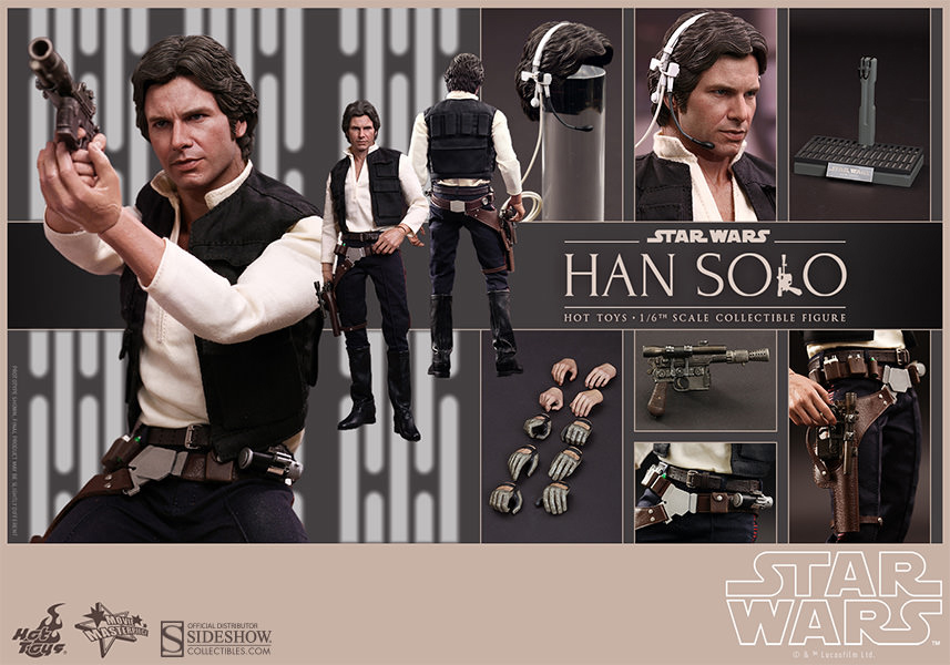 Hot Toys Star Wars 12" HAN SOLO -REPRINT- AF - immagine 7
