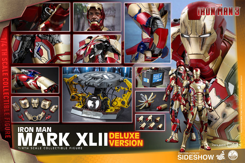 Hot Toys IRON MAN MARK XLII QUARTER SCALE DELUXE FIGURE - immagine 6