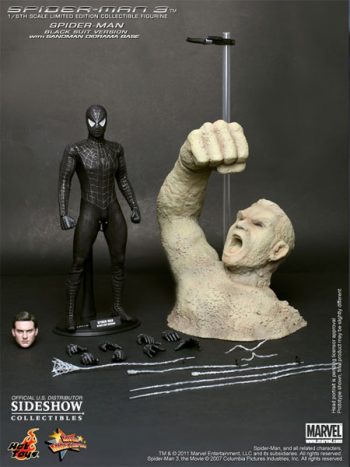 Hot Toys 12" Spider-Man BLACK SUIT Version 1/6 Spiderman