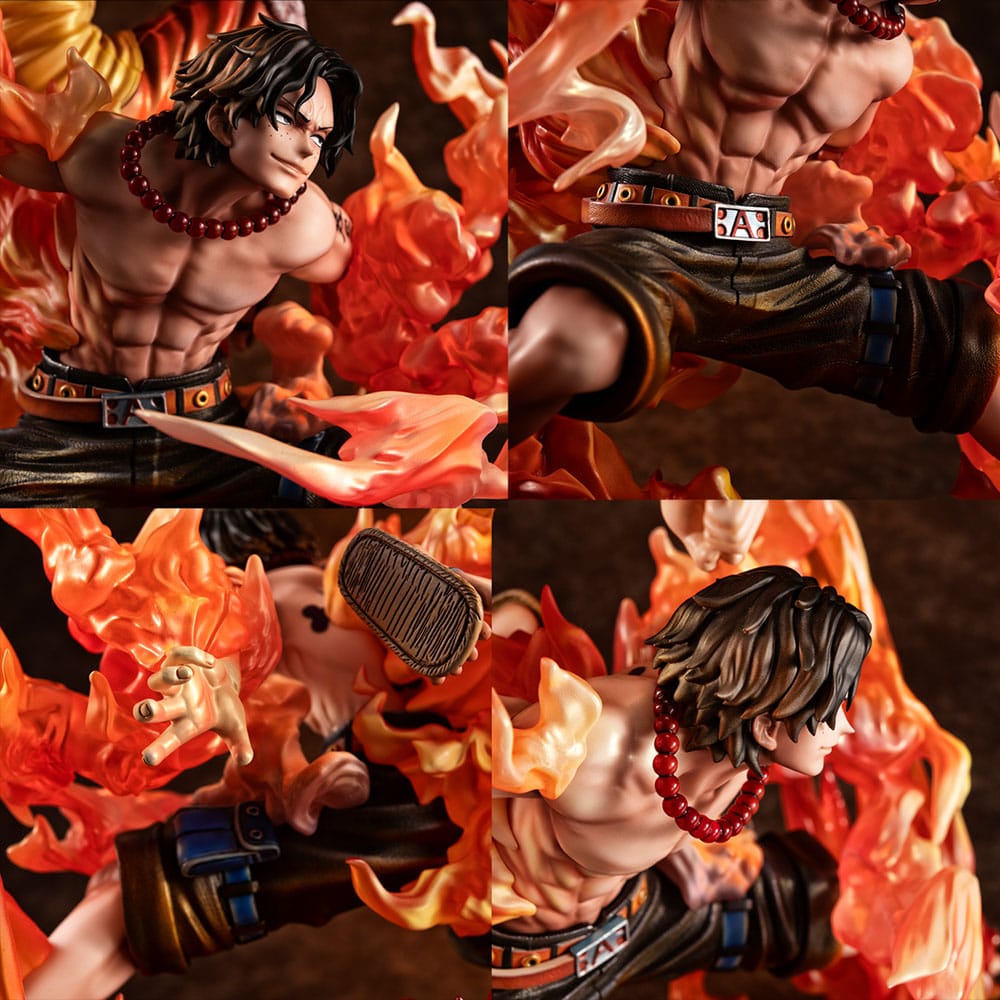 MEGAHOUSE One Piece P.O.P NEO-Maximum PVC Statue - Luffy & Ace Bond between brothers 20th Limited Ver. 25 cm - immagine 9