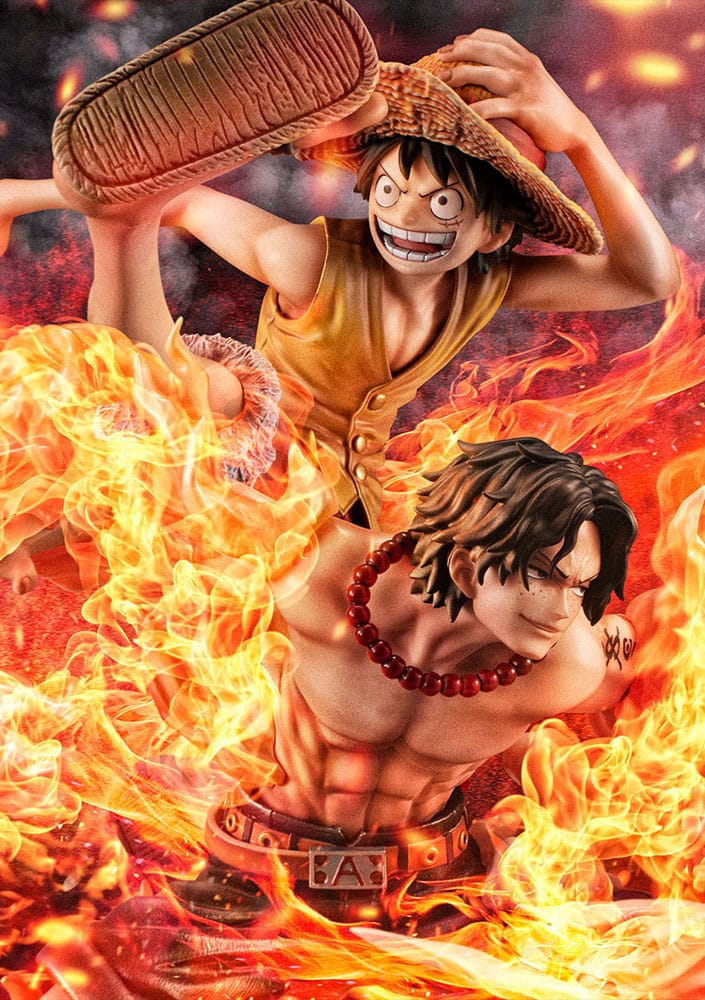 MEGAHOUSE One Piece P.O.P NEO-Maximum PVC Statue - Luffy & Ace Bond between brothers 20th Limited Ver. 25 cm - immagine 10