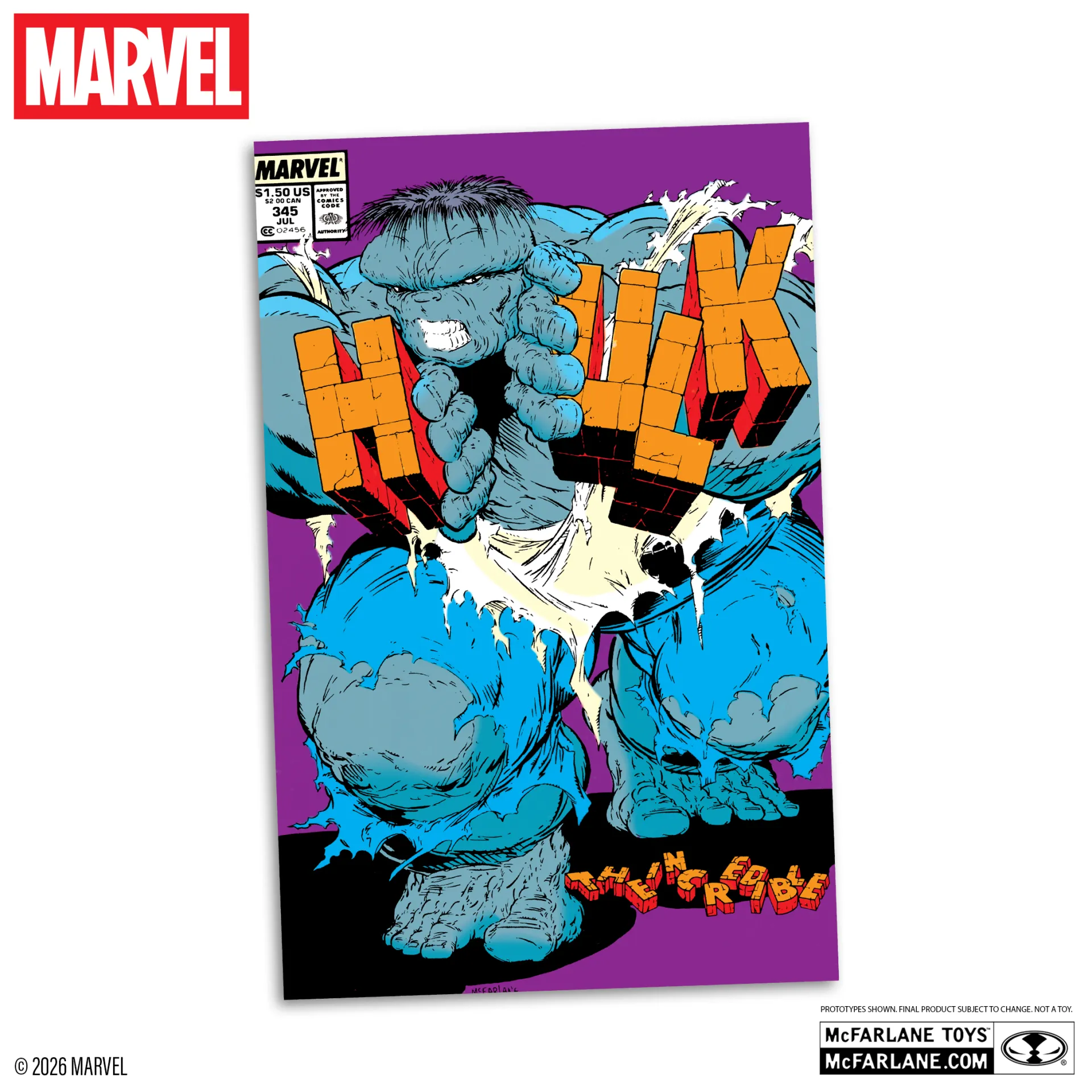 McFarlane Toys - Marvel Collection PVC Statue 1/6 - The Incredible Hulk Green Variant Figure (The Incredible Hulk #345) 25 cm - immagine 2