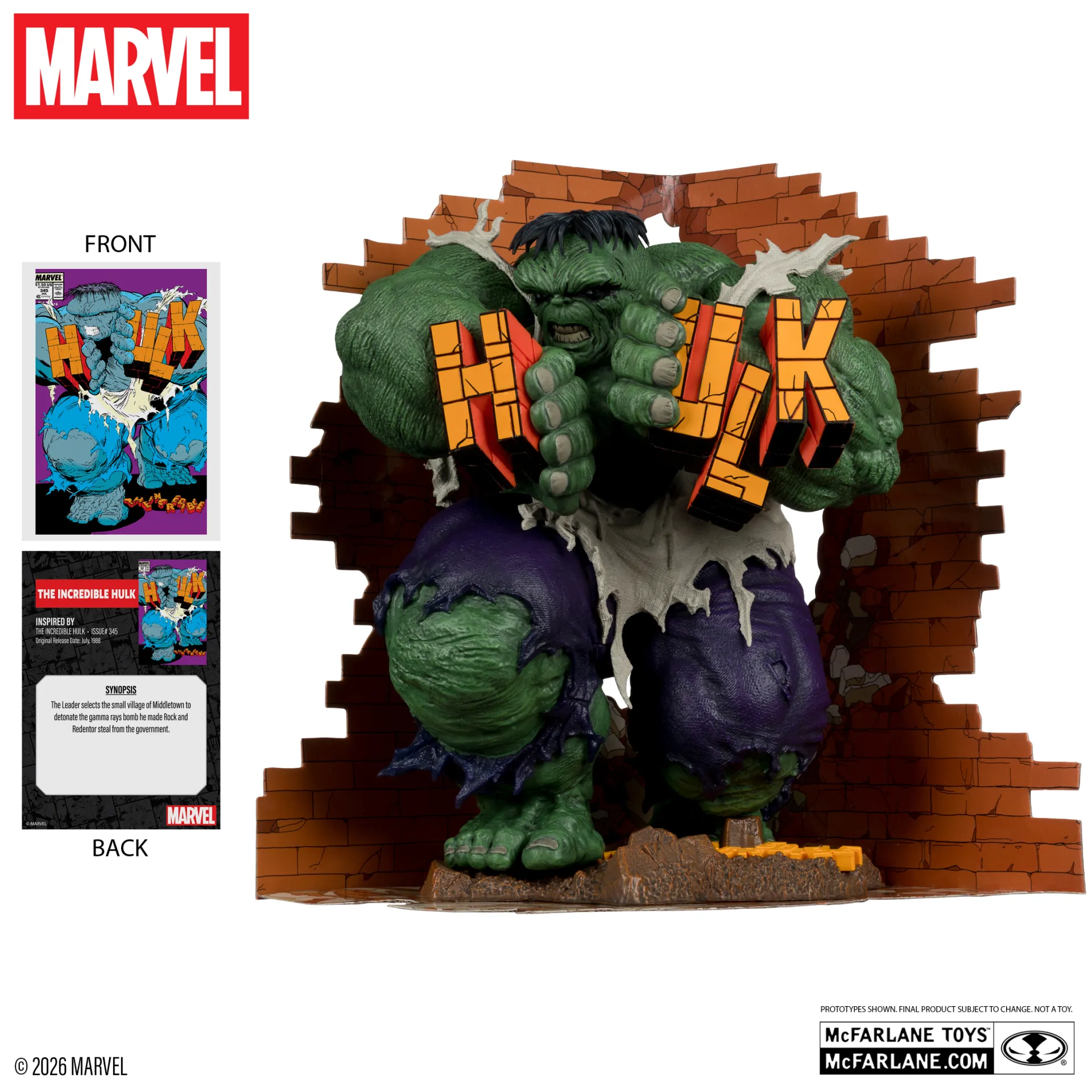 McFarlane Toys - Marvel Collection PVC Statue 1/6 - The Incredible Hulk Green Variant Figure (The Incredible Hulk #345) 25 cm - immagine 3