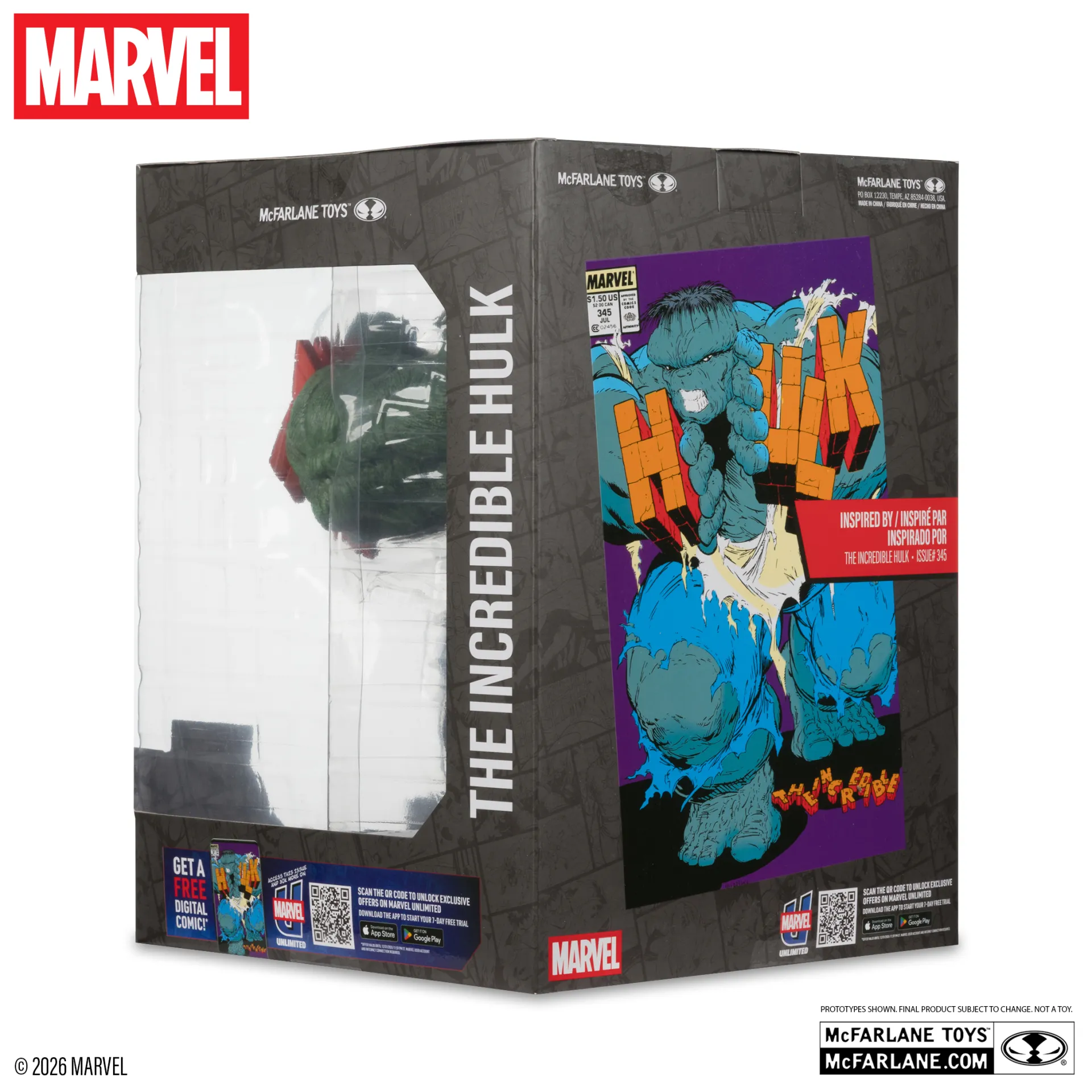 McFarlane Toys - Marvel Collection PVC Statue 1/6 - The Incredible Hulk Green Variant Figure (The Incredible Hulk #345) 25 cm - immagine 7