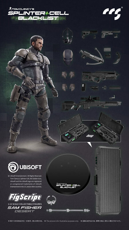 CCS TOYS FigScript Splinter Cell - Sam Fisher: Desert Version Action Figure 17 cm - immagine 2
