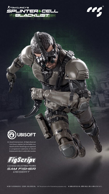 CCS TOYS FigScript Splinter Cell - Sam Fisher: Desert Version Action Figure 17 cm - immagine 6