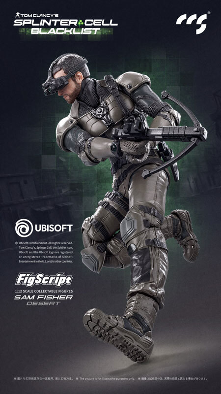 CCS TOYS FigScript Splinter Cell - Sam Fisher: Desert Version Action Figure 17 cm - immagine 7