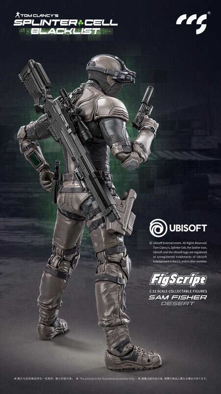 CCS TOYS FigScript Splinter Cell - Sam Fisher: Desert Version Action Figure 17 cm - immagine 8