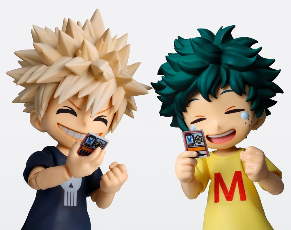 BANDAI My Hero Academia S.H.Figuarts Action Figure - Izuku Midoriya & Katsuki Bakugo -Childhood Set- 9 cm - immagine 11