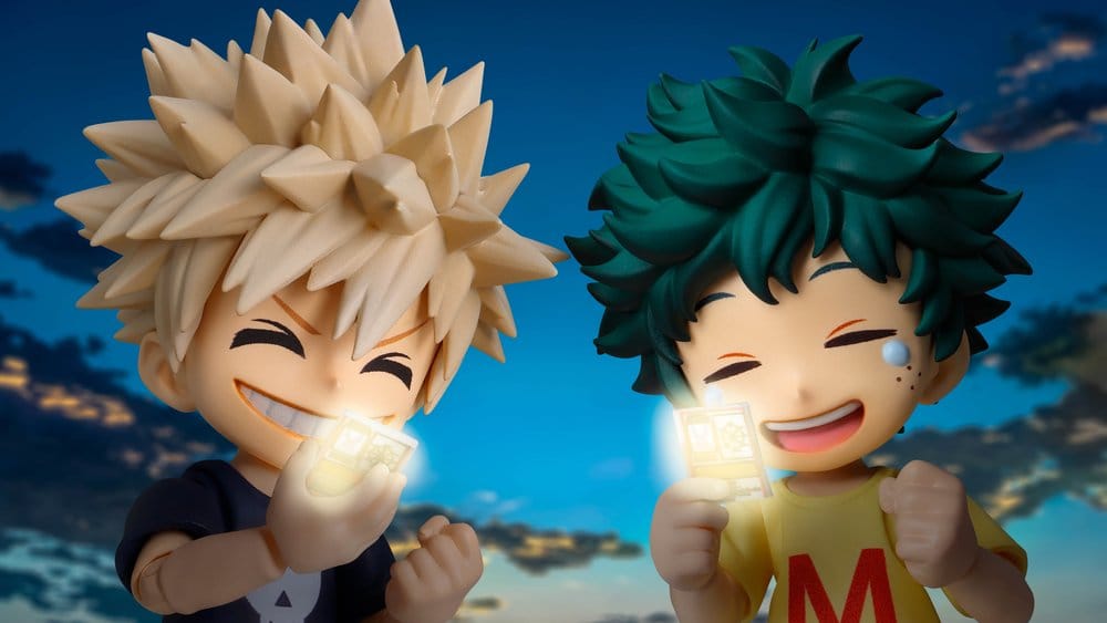 BANDAI My Hero Academia S.H.Figuarts Action Figure - Izuku Midoriya & Katsuki Bakugo -Childhood Set- 9 cm - immagine 12