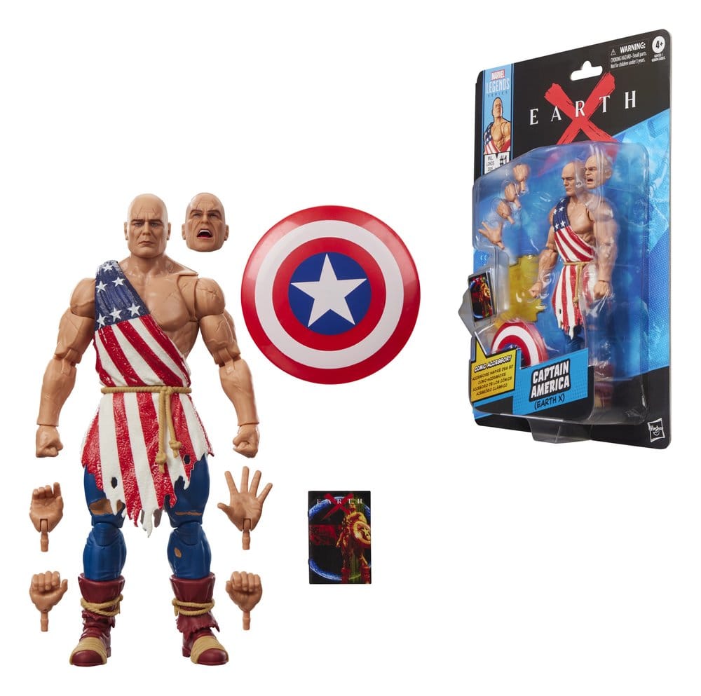 HASBRO Earth X Marvel Legends Action Figure - Captain America 15 cm - immagine 3